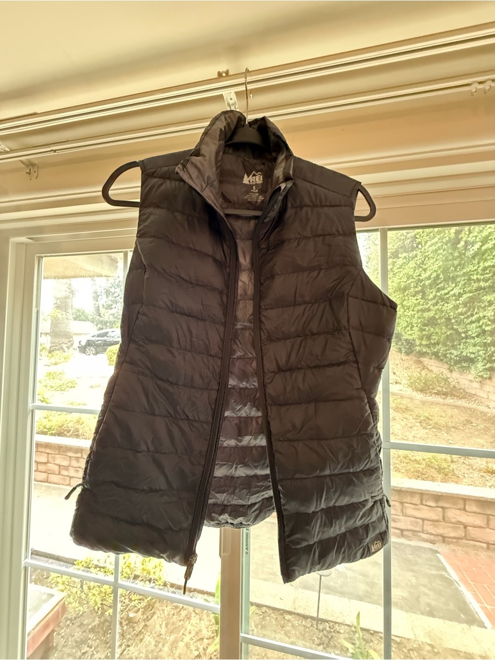 REI Black Quilted Packable Down Vest